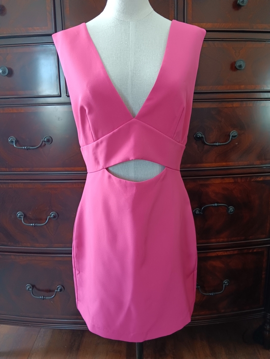 Endless Rose Dresses & Skirts - Endless Rose Hot Pink V-Neck Mini Dress with Waist Cutout